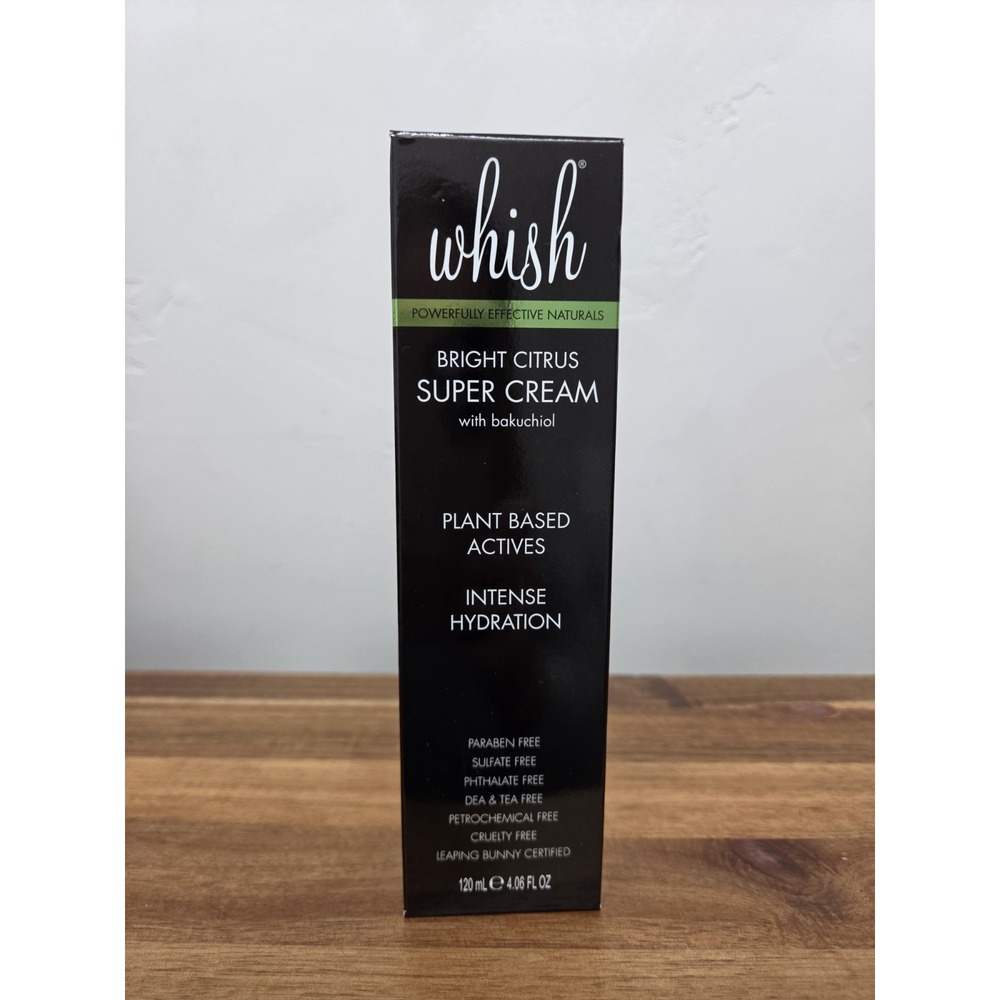 Whish SUPER CREAM w/Bakuchiol BRIGHT CITRUS Intense Hydration 4.06 oz New in box
